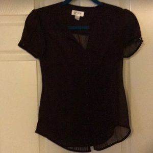 Ann Taylor Loft sheer top. Size 0.